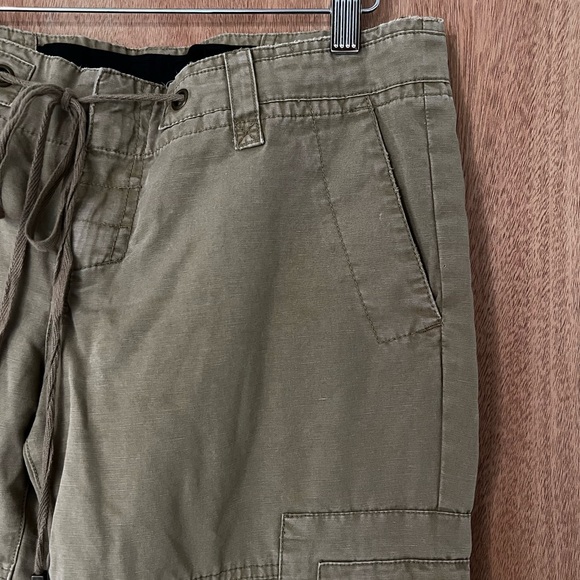 Joe’s Cargo The Pant Drawstring Pant Khaki Cotton/linen utility straight size 26 - Picture 3 of 7